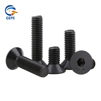 DIN7991 Flat Head Hex Socket Screw Zwarte oxide van de kwaliteit 10.9 staal