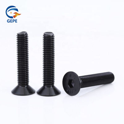 DIN7991 Flat Head Hex Socket Screw Zwarte oxide van de kwaliteit 10.9 staal